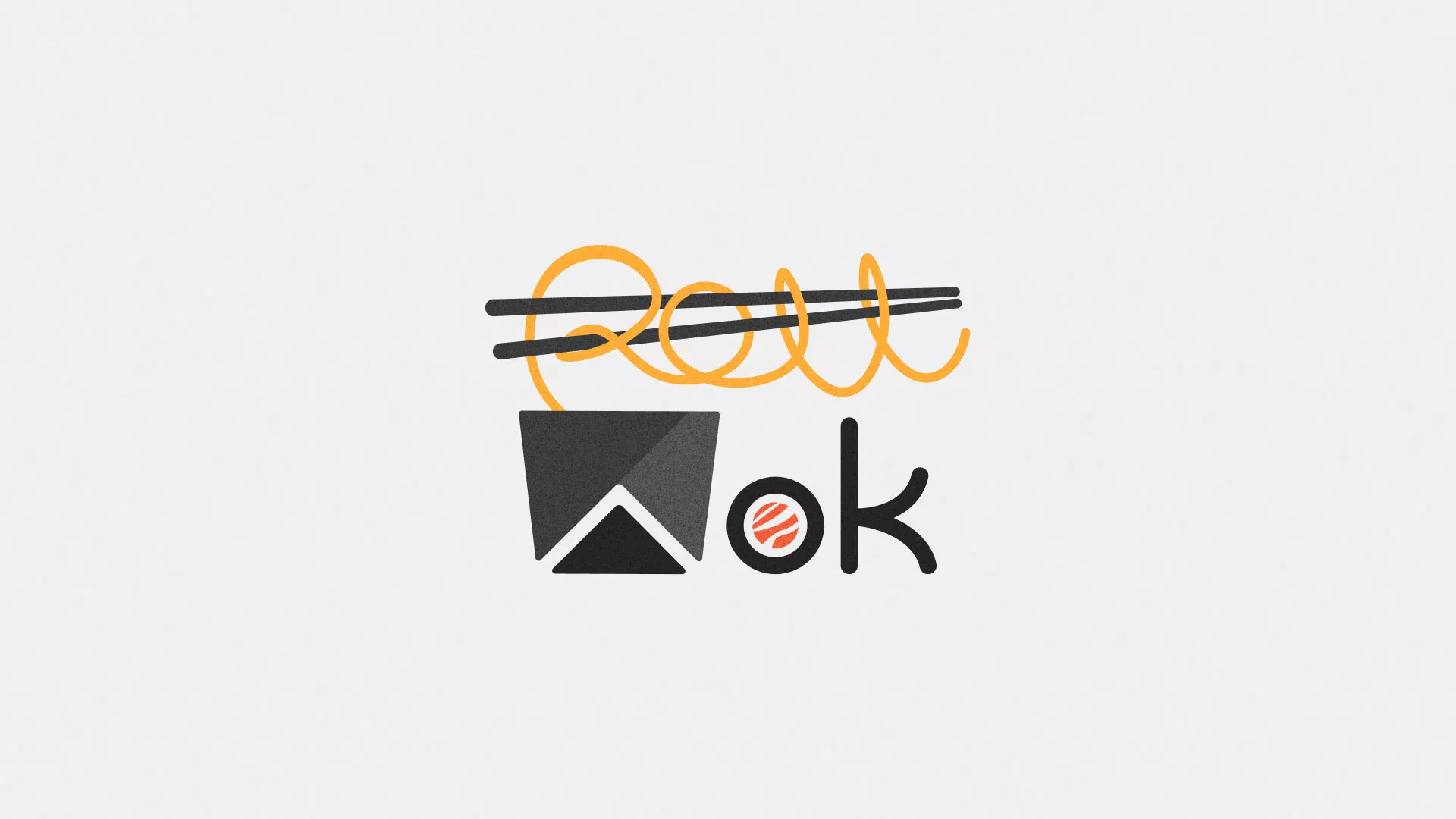Разработка логотипа суши-бара «Roll Wok Club» в Осташкове